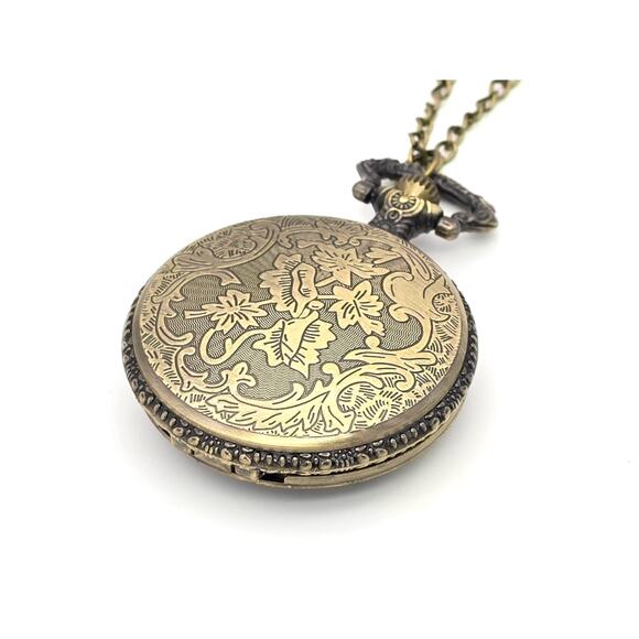 Galloping Horse Pocket Watch - Western Style, Equestrian Vintage Bronze Pendant - Picture 7 of 11